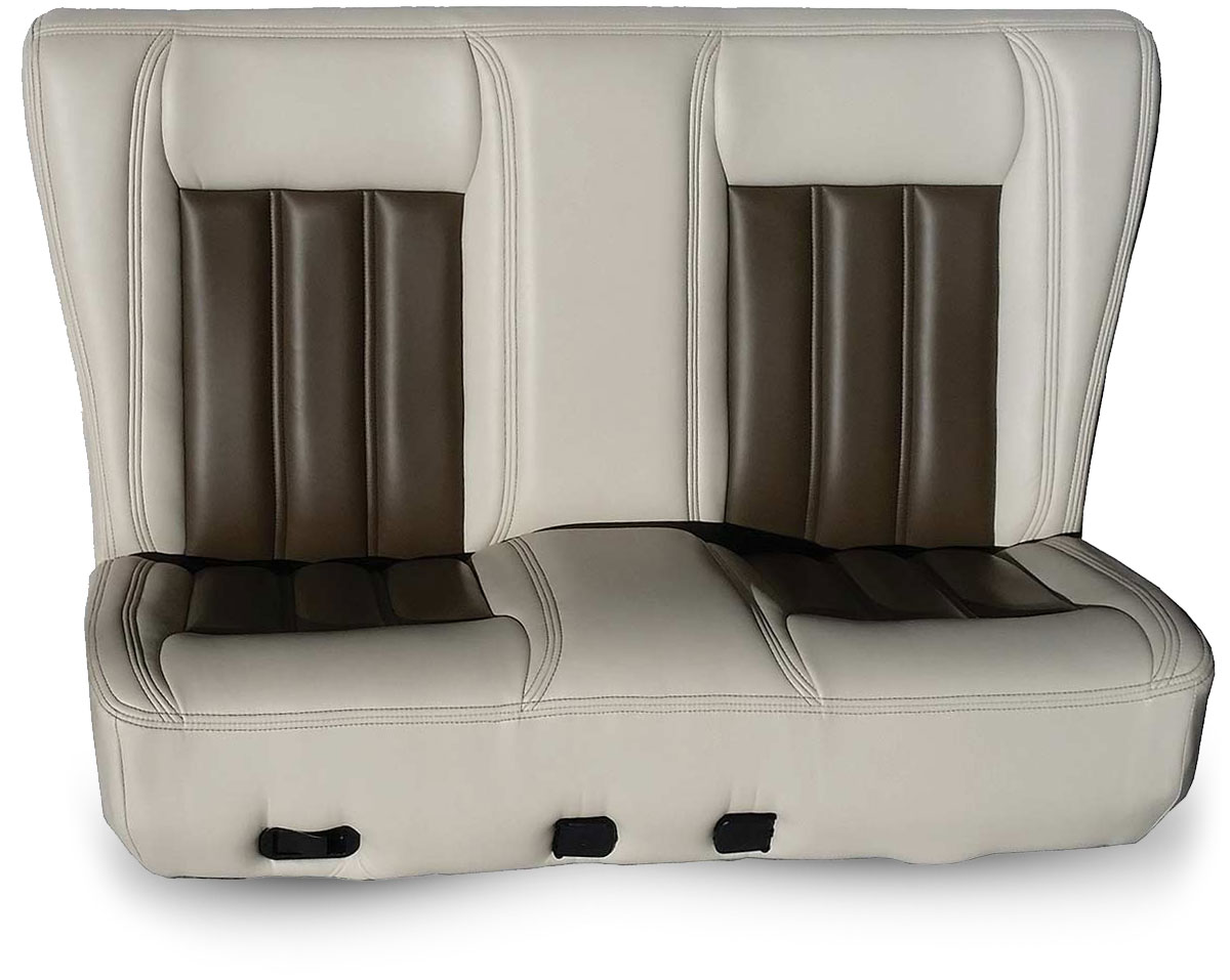double needle stiching bucket style bench seat